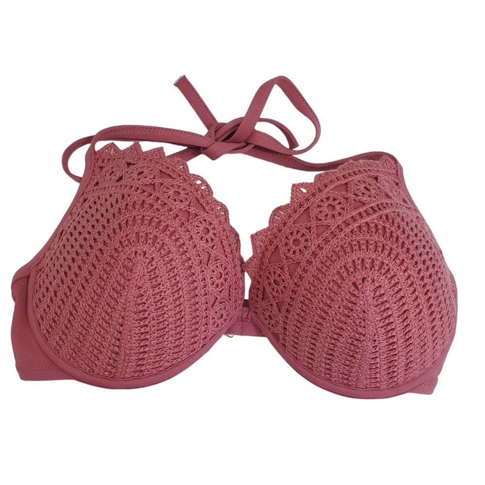Shade & Shore | Crochet Knit Halter Tie Bikini Top